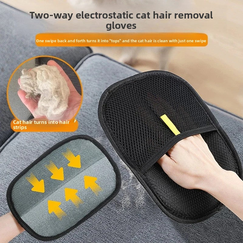 Anti-Static Pet Hair Remover Glove for Clothes & Furniture