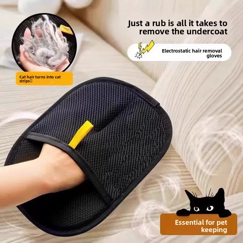 Anti-Static Pet Hair Remover Glove for Clothes & Furniture