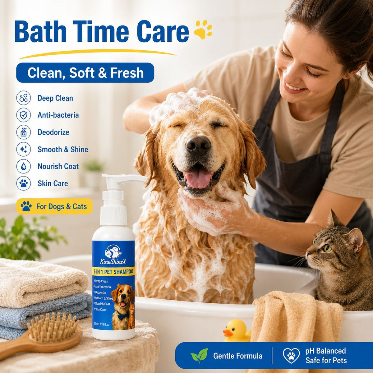 6-in-1 Pet Shampoo & Conditioning Cleanser